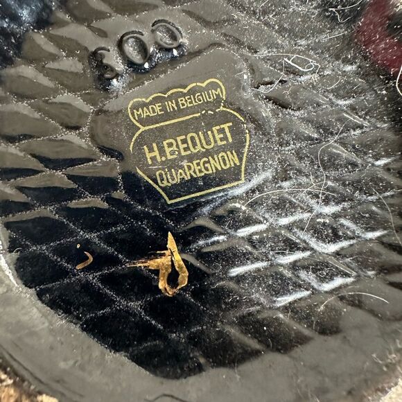 H. Bequet Quaregnon Tall Vase With Antelopes Old World Antique Vintage Belgium - Picture 4 of 4